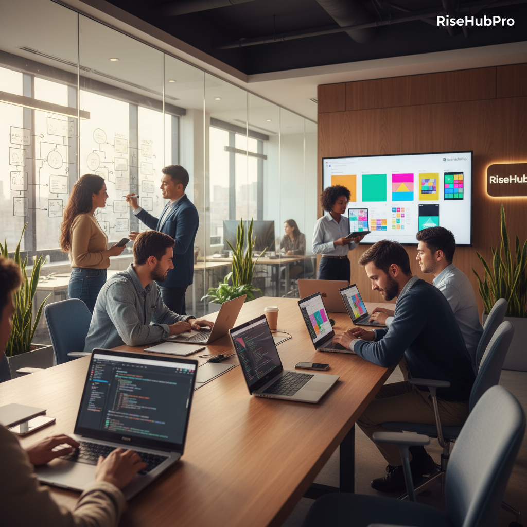 RisehubPro Software Development Team Building Custom App